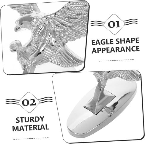 Metal Eagle Hood Hood Decoration دراجات نارية شارة متينة لتصميم السيارات لتصميم السيارات بدون جهد ترقية جمالية فريدة من نوعها للسيارات والدراجات in Saudi Arabia