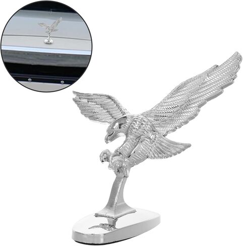 Metal Eagle Hood Hood Decoration دراجات نارية شارة متينة لتصميم السيارات لتصميم السيارات بدون جهد ترقية جمالية فريدة من نوعها للسيارات والدراجات in Saudi Arabia