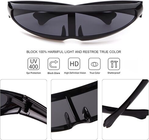 KFPH مستقبلية النظارات الشمسية الضيقة روبوت الفضاء الهذيان النظارات المستقبلية شخصية COCPLAY CYCLOPS نظارات باردة in Saudi Arabia