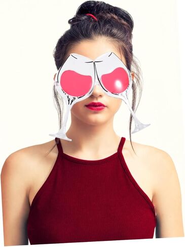 نظارة شمسية مجنونة غبيلة نظارات نبيذ شكل زجاجي شكل ديكور بار حفلة نادي ليلية حفلة مضحكة in Saudi Arabia