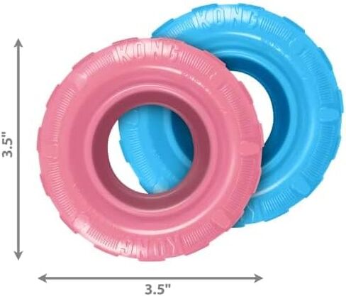 KONG - Tires - Durable Rubber Chew Toy and Treat Dispenser for Power Chewers - for Medium/Large Dogs in Kuwait