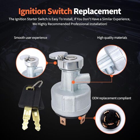 HiSport Ignition Starter Switch Compatible with Caterpiller CAT 307 311 311C 312 312BL 313B 314C 315 315BL 317 317BLN 318B 320 320L 320N 321C 325C Excavator, Replace 5P8500 7Y3918 7Y-3918 in Saudi Arabia