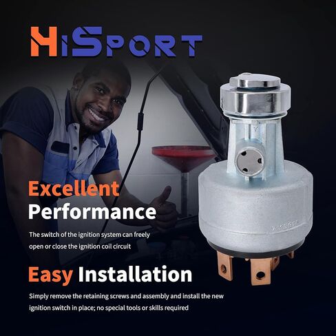 HiSport Ignition Starter Switch Compatible with Caterpiller CAT 307 311 311C 312 312BL 313B 314C 315 315BL 317 317BLN 318B 320 320L 320N 321C 325C Excavator, Replace 5P8500 7Y3918 7Y-3918 in Saudi Arabia