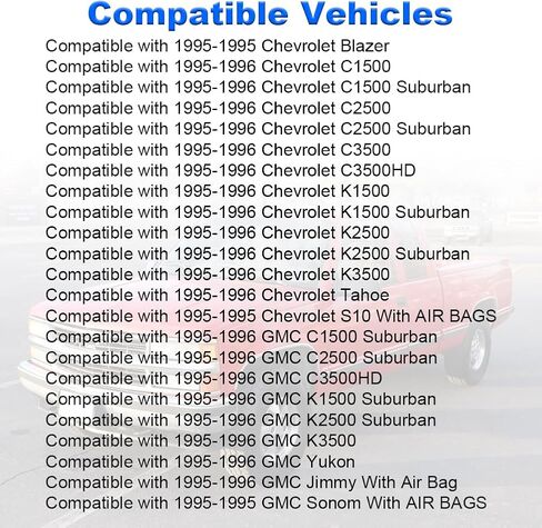 مفتاح الإشعال متوافق مع Chevy Blazer C1500 C2500 C3500 K1500 K2500 K3500 Tahoe GMC Suburban Sonoma Yukon 1995-1996 مع استبدال الإناث 12-PRONG و 2-PRONG لـ 26036311 in Saudi Arabia