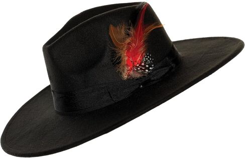 UNDERWRAPS Classic Mens Fedora Hat - Pimp Hats for Halloween Costumes, Cosplay Accessories, 80s Gangster, Adult Fedora in Saudi Arabia