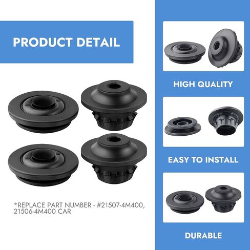 4 Pcs Radiator Mount Bushings Replaces #21507-4M400 21506-4M400 Car Rubber Radiator Bracket Radiating Support Bushings Compatible with Nisan Altima Cube NV200 Sentra Versa Pathfinder Rogue Murano in Saudi Arabia