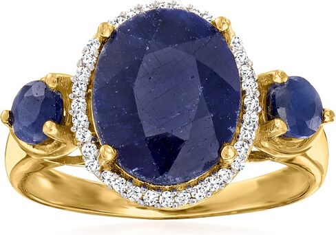 Ross-Simons 4.70 CT. T.W. حلقة الياقوت مع .14 CT. T.W. الماس في الذهب 18kt على الجنيه الاسترليني in Saudi Arabia