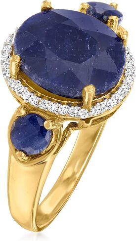 Ross-Simons 4.70 CT. T.W. حلقة الياقوت مع .14 CT. T.W. الماس في الذهب 18kt على الجنيه الاسترليني in Saudi Arabia