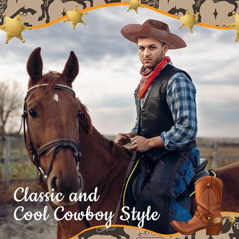 Xtinmee 12 Pieces Cowboy Hats Bulk Adult Cowboy Hats Party Pack Western Cowboy Hat Costume Accessories Western Rodeo Party Supplies in Saudi Arabia