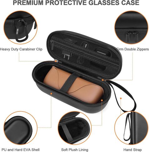 Hard Glasses Case Compatible with Ray-Ban Meta Wayfarer, Skyler, Headliner Smart Glasses Charge Box All Accessories in Saudi Arabia