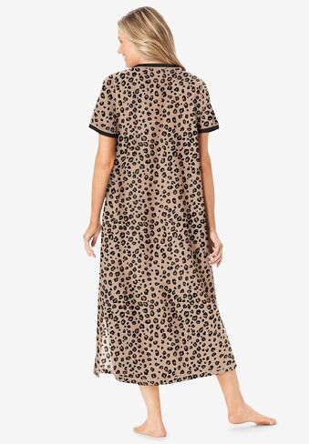 Dreams & Co. Plus Size Long Henley Sleepshirt in Saudi Arabia