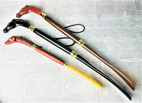 Shoe Horn Long Handle for Seniors [ Made in Japan ] 17.32 inch Stylish Design (Long Handled Shoehorn for Men) (Hunting dog design(17.32 inch)) in Saudi Arabia