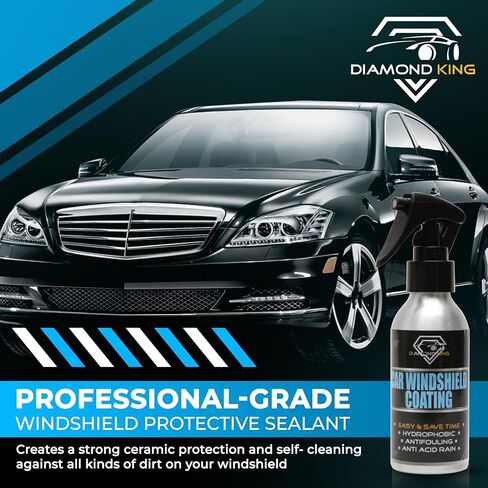 Nano Car Windshield Glass Coating 120ml - Ceramics Coating for Cars - Car Detailing, Hydrophobic Top Coat, Durable, Car Wax Polish Spray - Car Shiner, Cleaner, DK-WIND in Saudi Arabia