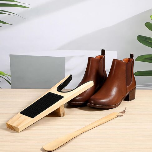 2 PCS Boot Boot Jack مجموعات مزيل التمهيد لأحذية رعاة البقر وخطافات مجتذب خشبية للرجال أداة مزيل أحذية العمل in Saudi Arabia