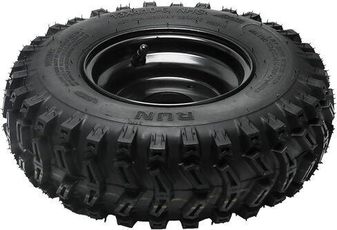 Pair 13x4.10-6 ATV Tubeless Tires 13x4.10x6 Wheels with 3-Stud Wheel Hubs & Steering Knuckles – Fits 70cc-150cc Quad, Dirt Bike, Go Kart, Mini Bike, Buggy, Trike, Scooter, Taotao, Coolster, Kazuma in Saudi Arabia