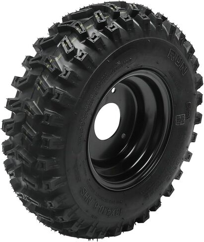 Pair 13x4.10-6 ATV Tubeless Tires 13x4.10x6 Wheels with 3-Stud Wheel Hubs & Steering Knuckles – Fits 70cc-150cc Quad, Dirt Bike, Go Kart, Mini Bike, Buggy, Trike, Scooter, Taotao, Coolster, Kazuma in Saudi Arabia