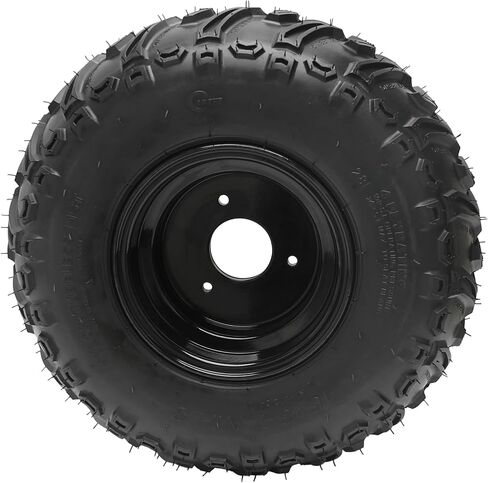 16x8-7 ATV Wheel Tyre ، 16x8x7 go-kart Quad Lowerless Tyre and Rim 4PR ، مع 3 Bolt 17mm Broom Brable Wheel Hubs for Off Road ATV Go Kart Utv Mini Bike Gike Cart Lawn Mower Garden (Gold) in Kuwait