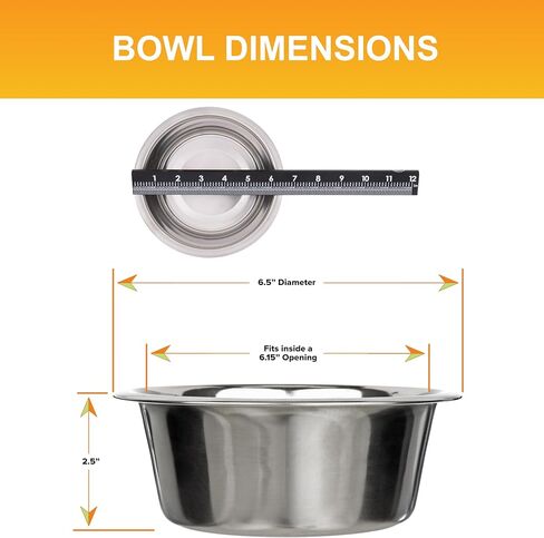 Neater Pet Brands Stainless Steel Dog and Cat Bowls - Neater Feeder Deluxe or Express Extra Replacement Bowl (Metal Food and Water Dish) (1.5 Cup Deep) in Kuwait