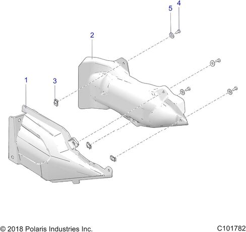 Polaris ATV SHIELD-HEAT,EXHAUST,PANEL,RH, Genuine OEM Part 5266731, Qty 1 in Saudi Arabia