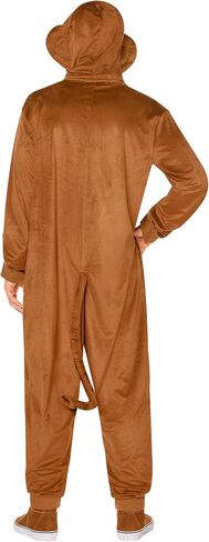 Spirit Halloween Adult Brown Monkey Union Suit | Monkey Halloween Costume |One-Piece Zip-Up Pajamas Costume for Men and Women in Saudi Arabia