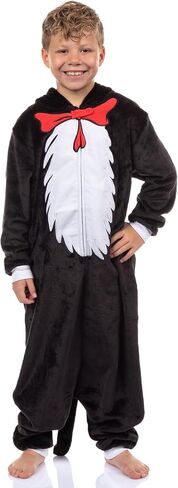Dr. Seuss The Cat in the Hat Kigurumi Hooded Union Suit Costume One Piece Pajama in Saudi Arabia