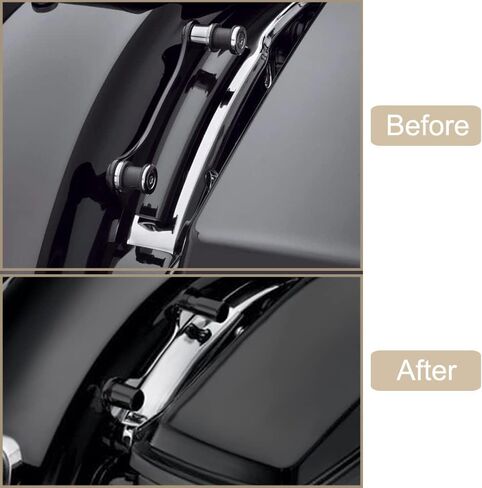 4 PCS Black Long Docking Hardware Cover Kit Magnet Cover Caps Kit for 2009-2022 Harley Road King Street Glide in Saudi Arabia