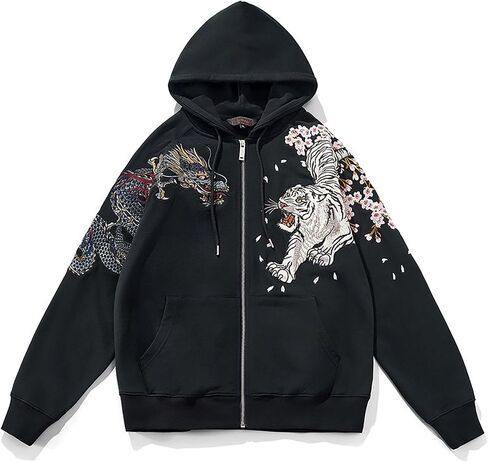 Men'S Japanese Streetwear Hoodie Phoenix Embroidered Hoodie Cotton Hoodies Mens Graphic Hoodies Anime Hoodie in Saudi Arabia