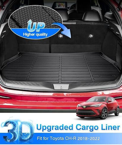 Cartist مخصص مناسب لملحقات Cargo Liner Sienna 2011-2019 لجميع الأحوال الجوية، سجادة أرضية صندوق السيارة لسيارة Toyota Sienna (بدون مقاعد الصف الثالث القابلة للطي كهربائيًا) مضادة للانزلاق عديمة الرائحة، ثلاثية الأبعاد in Kuwait