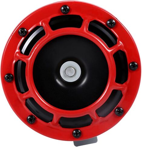 Akozon Car Grille Mount Electric Blast Tone Horn Loud Compact Red 12V for Vehicles in Saudi Arabia