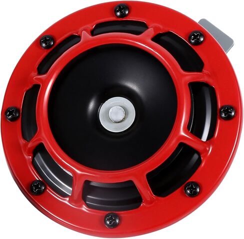 Akozon Car Grille Mount Electric Blast Tone Horn Loud Compact Red 12V for Vehicles in Saudi Arabia