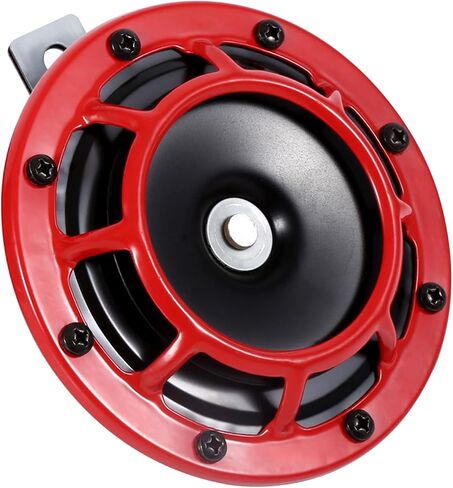Akozon Car Grille Mount Electric Blast Tone Horn Loud Compact Red 12V for Vehicles in Saudi Arabia