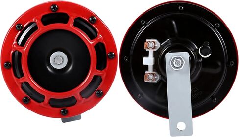 Akozon Car Grille Mount Electric Blast Tone Horn Loud Compact Red 12V for Vehicles in Saudi Arabia