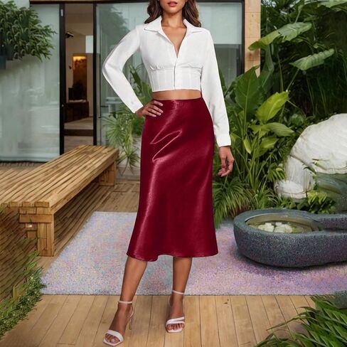 تنانير ساتان حريري للسيدات عالي الخصر in Kuwait