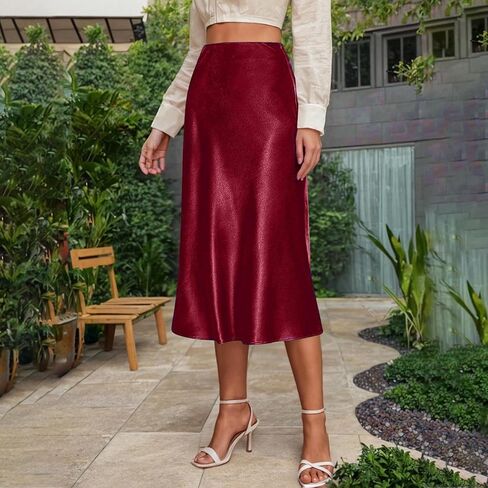 تنانير ساتان حريري للسيدات عالي الخصر in Kuwait