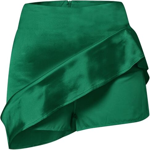 Women's Elegant Silky Satin Mini Skirt High Waist Short Skirt Mini A Line Skirts Summer Fashion Outfits Clothes in Saudi Arabia