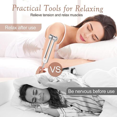 128Hz Tuning Fork,Aluminum Alloy Tuning Fork With Accurate Frequency, with Silicone Hammer and Storage Bag,Suitable For Sound Therapy,Yoga,Meditation,And Relaxation in Kuwait