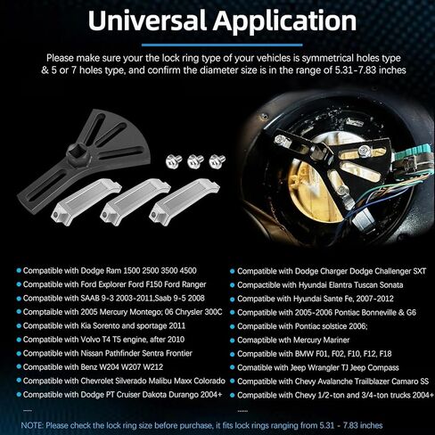 Universal Fuel Pump Removal Tool, 5.31" to 7.17" Adjustable Fuel Pump Lock Ring Tool, Fuel Tank Lock Ring Removal & Install Tool, Adjustable Lock Ring Spanner, Fuel Lid Tank Cover Collar Ring Spanner in Saudi Arabia