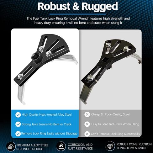 Universal Fuel Pump Removal Tool, 5.31" to 7.17" Adjustable Fuel Pump Lock Ring Tool, Fuel Tank Lock Ring Removal & Install Tool, Adjustable Lock Ring Spanner, Fuel Lid Tank Cover Collar Ring Spanner in Saudi Arabia