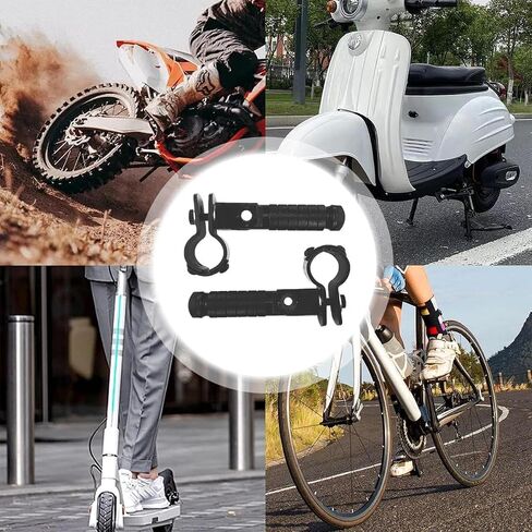 M8 Motorcycle Foot Pegs Foot Rests Foot Pedal 90 Degree Foldable Footpegs CNC Anti-Skid Rear Set Footrest Bicycle Passenger Pedal Universal for Motorbike Mini Bike Dirt Pit Bike (Black) in Saudi Arabia