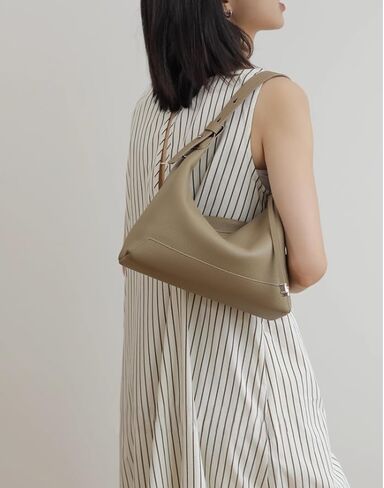 Genuine Leather crossbody Bag for Women, Slouchy crescent Hobo bag Purses shoulder bag with Adjustable Strap in Kuwait
