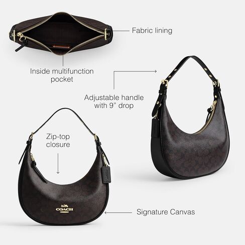 Coach Bailey Hobo in Signature Canvas, IM/Walnut/Black in Saudi Arabia