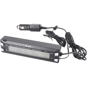 CHCURY1 13.5 × 3.5 × 2.5 سم في الهواء الطلق في الهواء الطلق عداد الجهد LCD المنبه السوداء السوداء لسيارة سيارات صغيرة لبيك آب لسيارة جيب لسيارة VANS Universal Car in Saudi Arabia