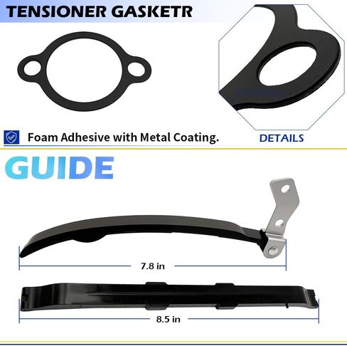 Cam Timing Chain & Guide Tensioner Compatible with Yamaha TTR225 TTR230 XT225 TW200 TTR225 BearTrack 250 Timberwolf 250 OEM# 3GC-12210-10-00 5N0-12241-00-00 5H0-12231-01-00 in Saudi Arabia
