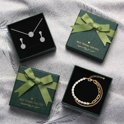 Small Cardboard Gift Jewelry Boxes for Necklace, Earring, Ring, Pendant, Bracelet, Anklet, Jewelry Holder，Valentine's Day Bulk Gift Box (deep red) in Saudi Arabia