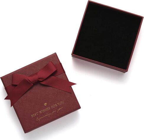 Small Cardboard Gift Jewelry Boxes for Necklace, Earring, Ring, Pendant, Bracelet, Anklet, Jewelry Holder，Valentine's Day Bulk Gift Box (deep red) in Saudi Arabia