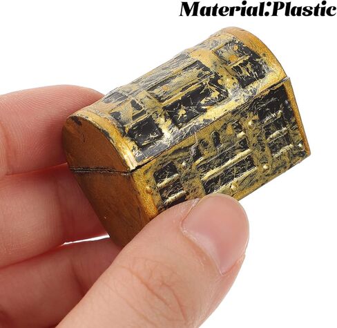 Gadpiparty 10Pcs Mini Treasure Chests Plastic Pirate Treasure Box Candy Jewelry Box for Kids Pirate Themed Birthday Party Favors Supplies in Saudi Arabia
