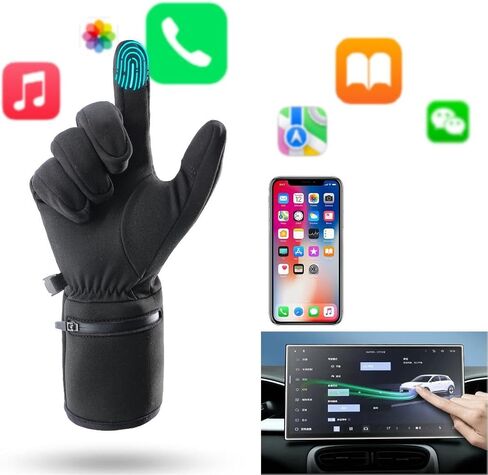Unisex Heated Glove Liners, Fast-Charging Gloves with Intelligent Constant Temperature & Long-Lasting Battery Life, Suitable for Cycling, Hiking, Indoor & Outdoor Use, Thin Design in Saudi Arabia