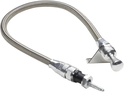 Lokar 1210144 Anchor-Tight Brite Firewall Mount Transmission Dipstick with Lock for Powerglide OEM and Aftermarket Transmission in Saudi Arabia