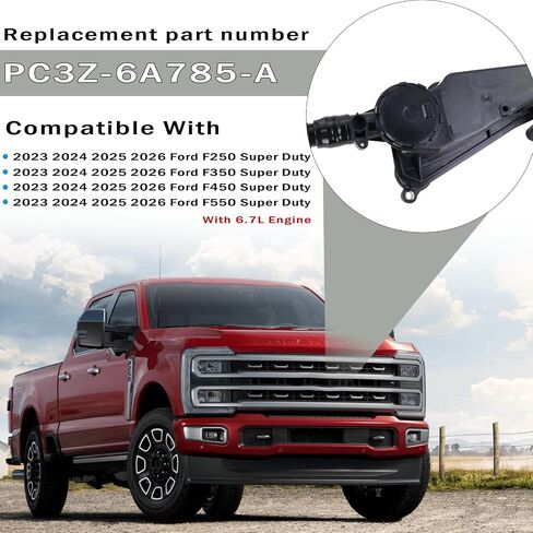 Diesel Air Oil Separator Assembly Compatible With 2011-2016 Ford F250 F350 F450 F550 Super Duty Models With 6.7L Powerstroke Diesel PCV CCV Vent Valve Engine Crankcase Replace#DC3Z6A785C in Saudi Arabia