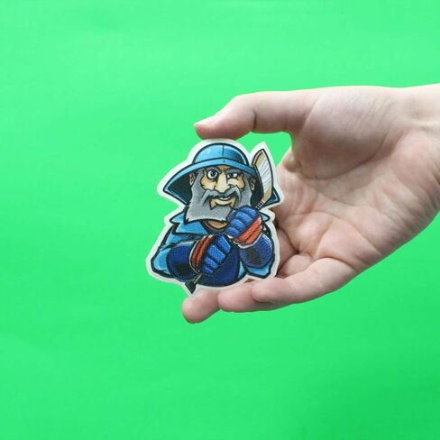 New York Raincoat Man FotoPatch Mascot Hockey Parody Embroidery Iron On in Saudi Arabia